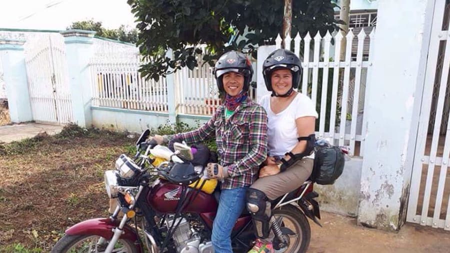 Tourists On A Bike