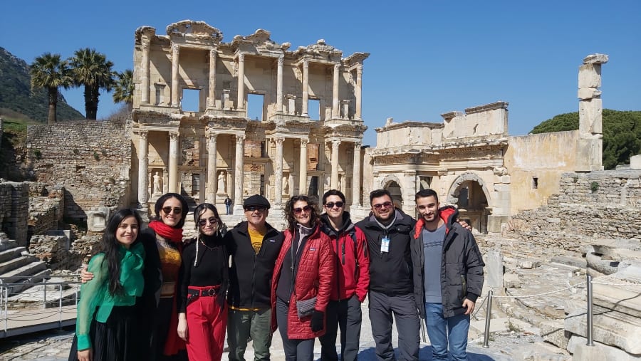 Tourists enjoying the tour