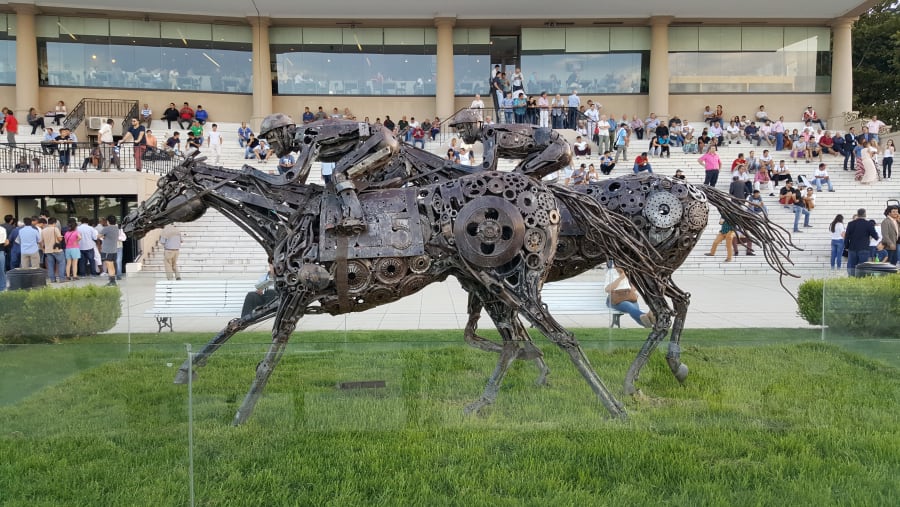 Horse racing field