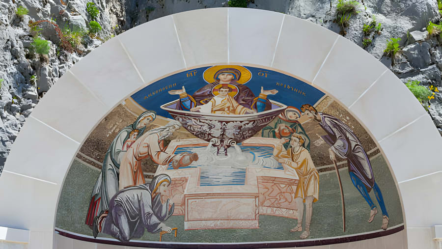Murals on the Ostrog Orthodox Monastery