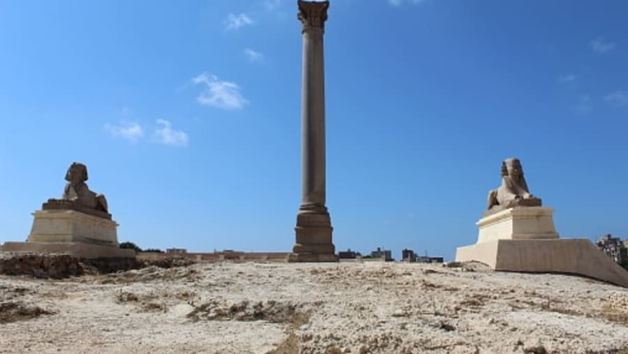 Pompey's Pillar In Alexandria, Egypt