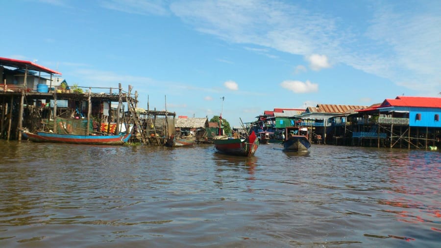 Boating in Komphon Phluk, Siem Reap, Cambodia