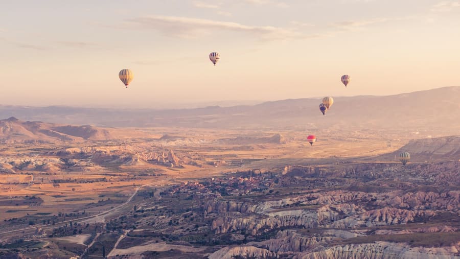 Hot Air balloon ride over fairy chimneys