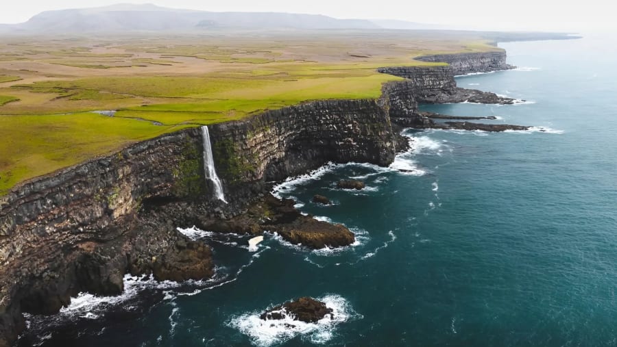 Dramatic cliffs along the Reykjanes Peninsula
