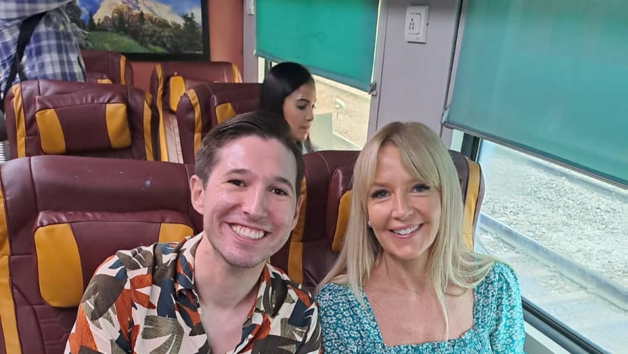 Happy travellers