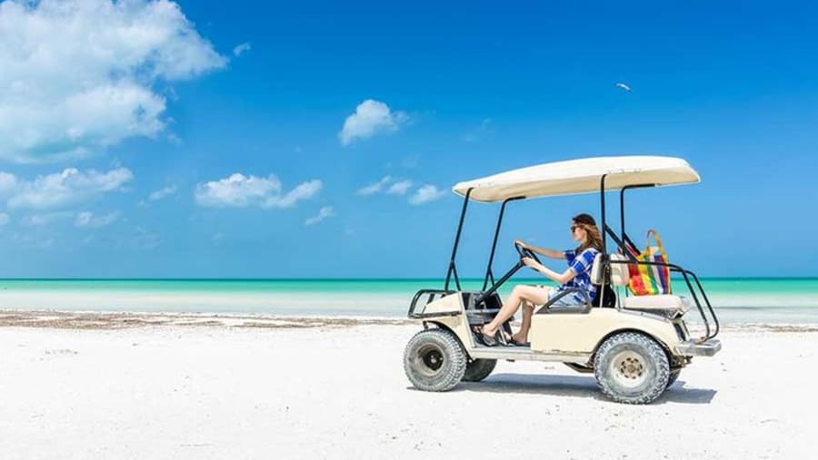 Golf cart tour of Grand Turks Island