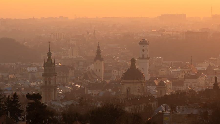 Sunset over Lviv