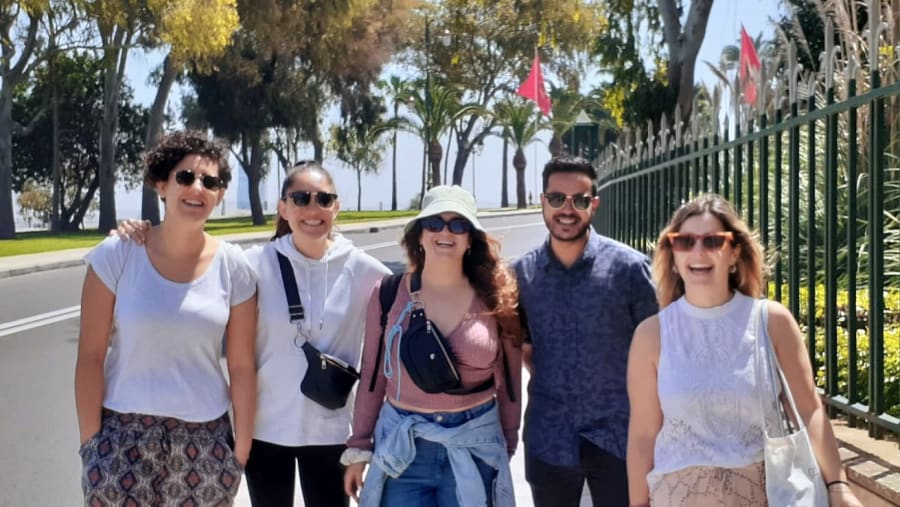 Tourists enjoying the tour
