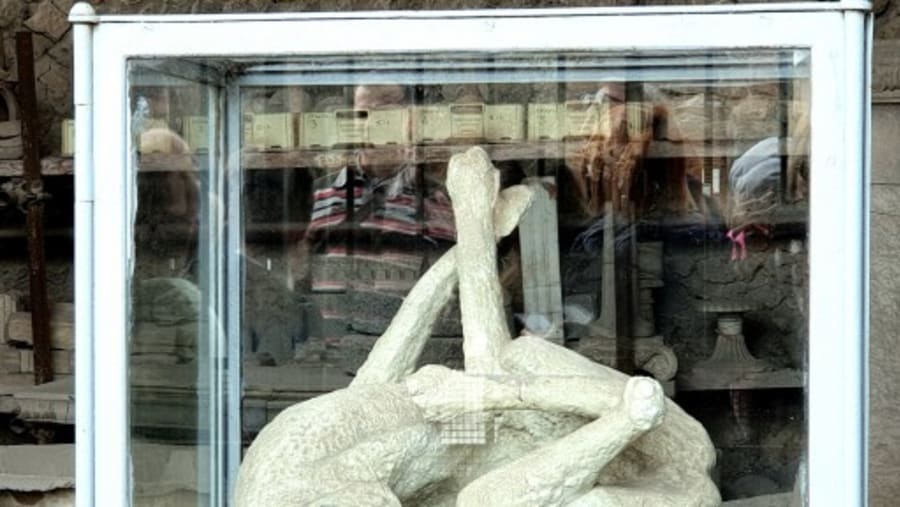 Human preserved in plaster
