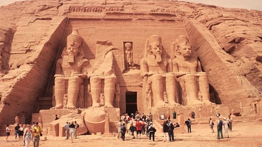 Admire the Great Temple of Ramesses II
