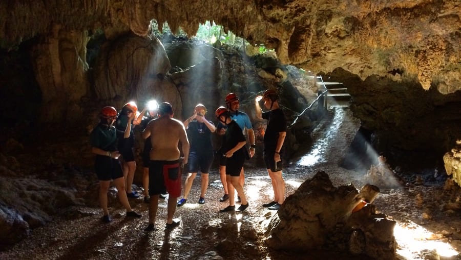 Inside the cave