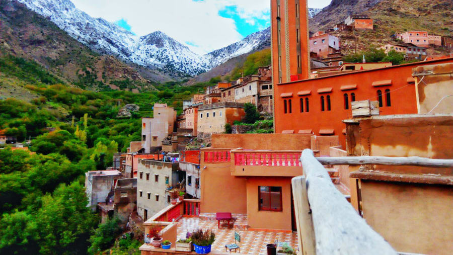 Imlil village surrounded by Atlas Mountains