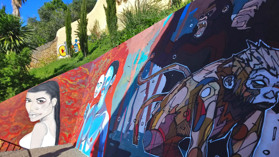 Colorful neighbourhood in Lisbon