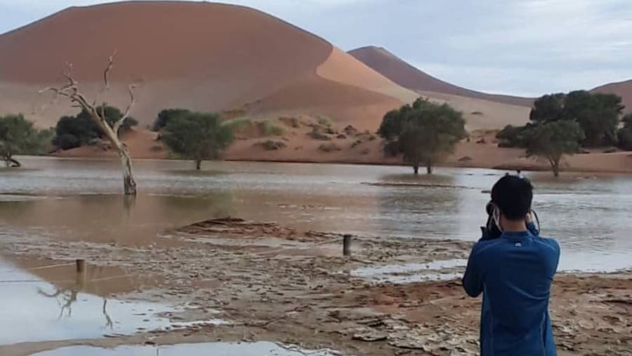 Traveller on a Namibia Sightseeing Safari