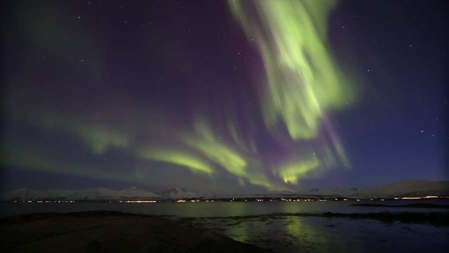Aurora magic over the Whale Island