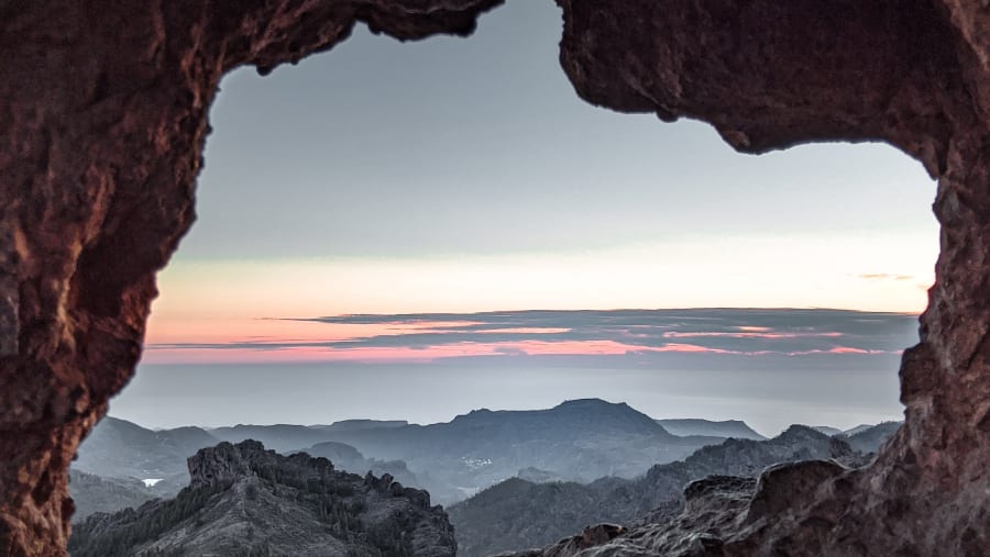 Pico de las Nieves, the highest peak on the island of Gran Canaria, Canary Islands, Spain