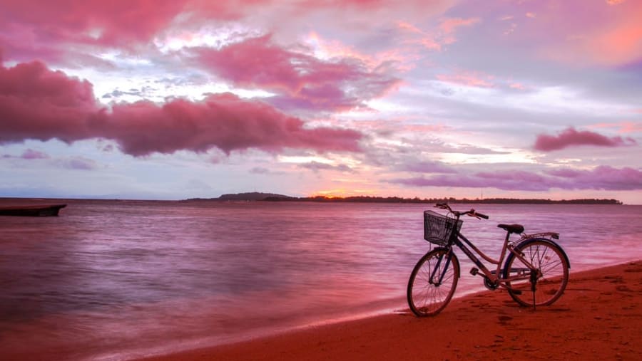 Sunset at Pink Beach