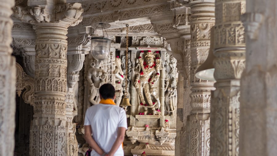 Inside Ranakpur Jain Temple