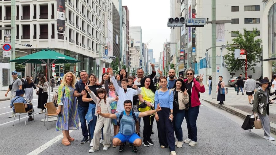 Happy Tourists