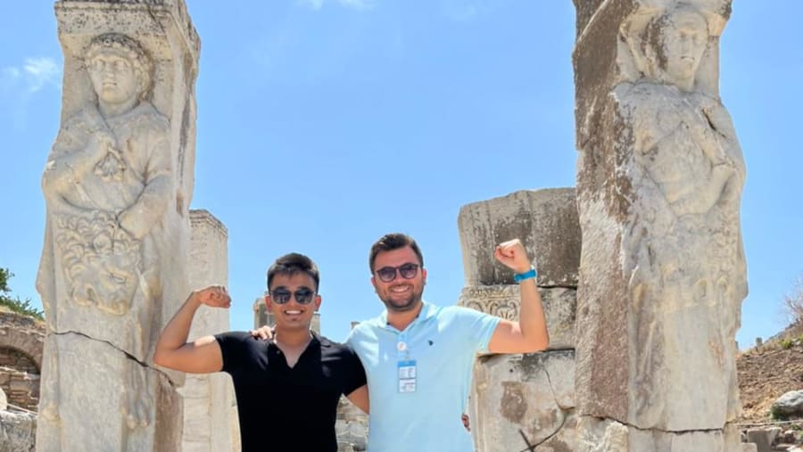 Tourists enjoying the tour