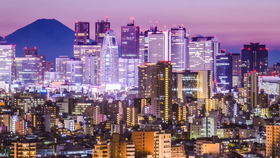 Tokyo city at night