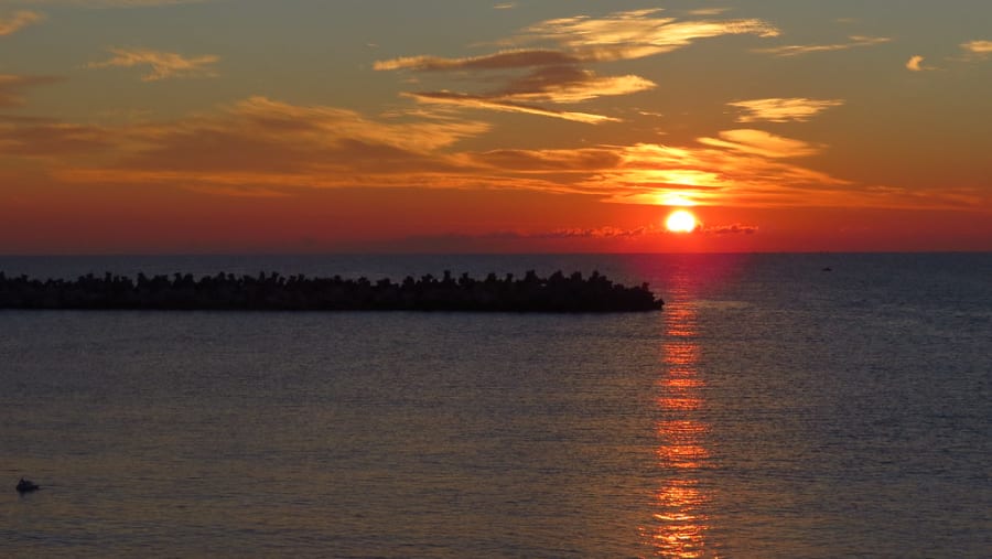 Sunrise over The Black Sea in Mangalia