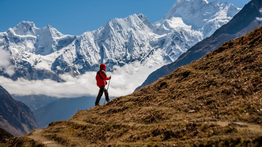 Hiking up the Trail to Nagarkot