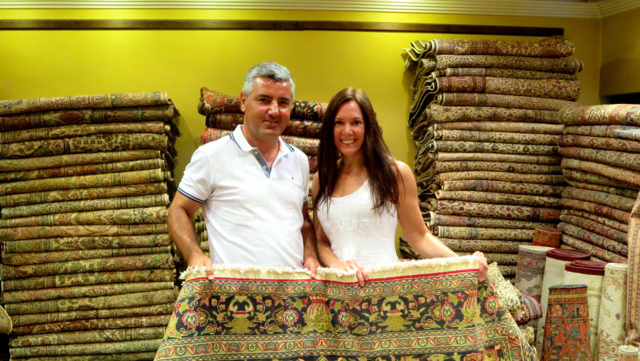 Rug shopping with tour guide Ali YALNIZ