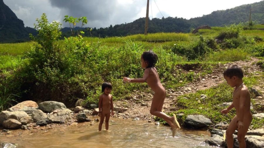 Trekking through villages of tribe people