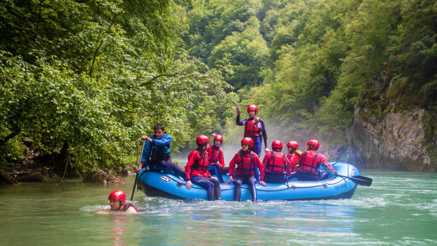 Enjoy swimming in the Tara river