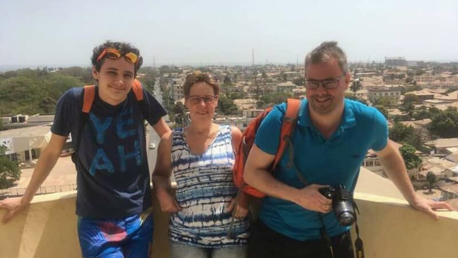 On top of the arch monument