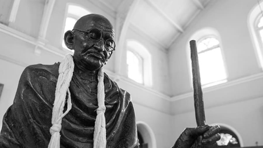 A statue of Mahatma Gandhi in Aga Khan Palace