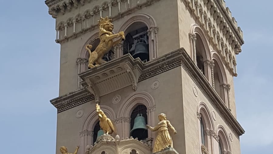 Top of the Bell Tower (showing some of the golden statues in the Astronomical Clock)