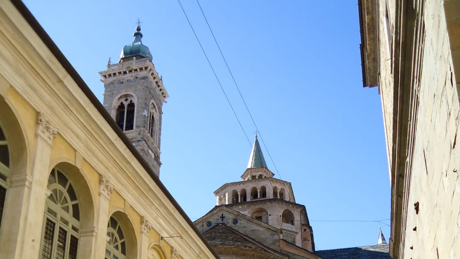 The octagonal dome of the medieval Basilica of S. Maria Maggiore