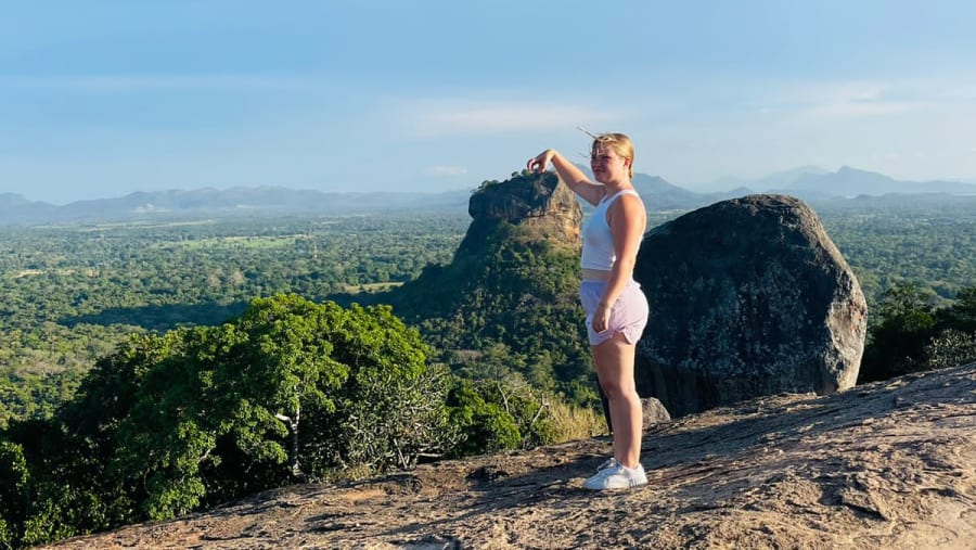 View of lush Sri Lankan landscape