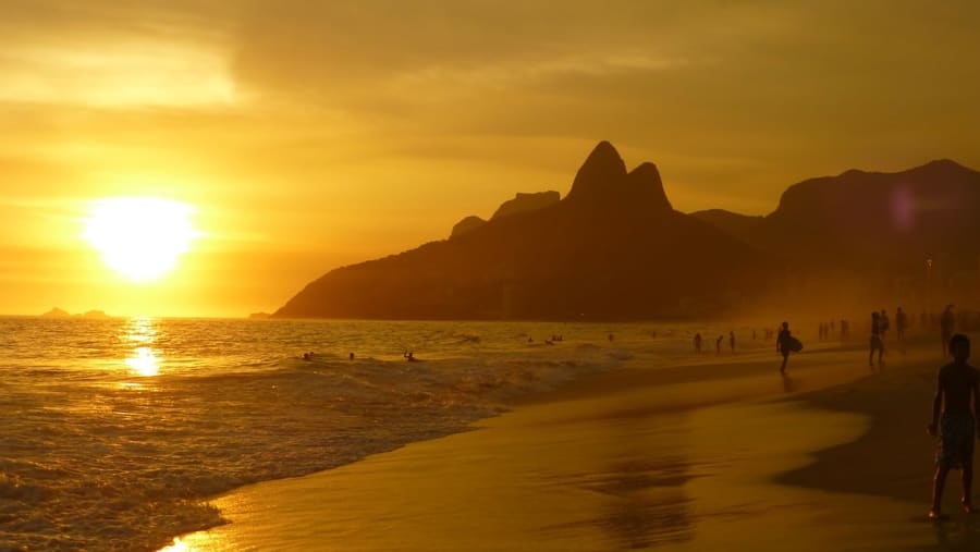 Sunset at Guanabara Bay Beach, Niterói