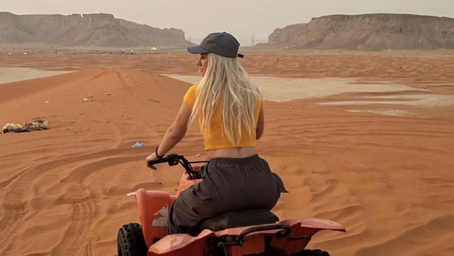 Quad biking in the desert