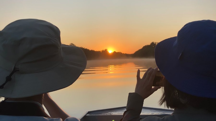 The sunrise by the river