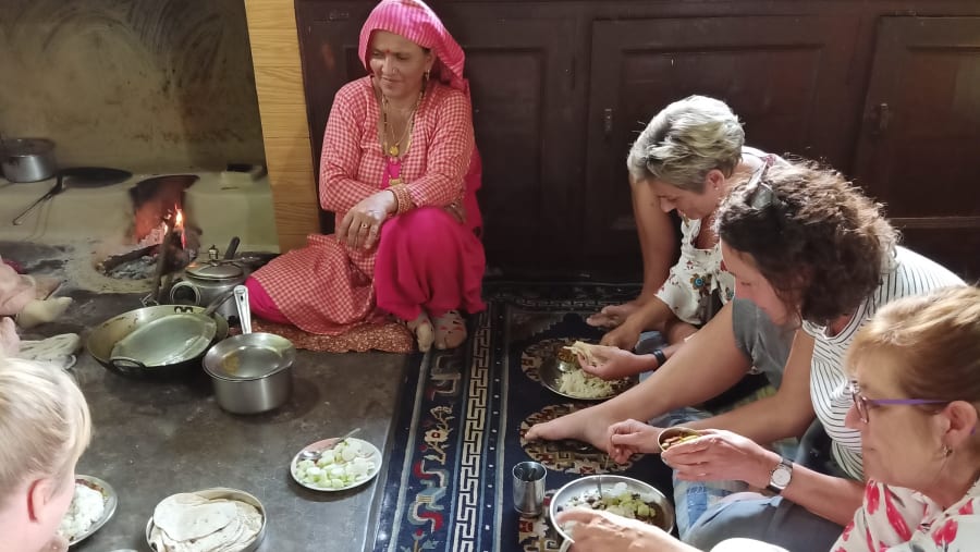 Have a traditional lunch in Naddi village