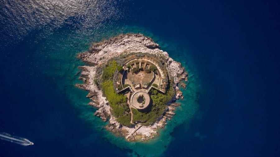 Aerial View of Mamula Island