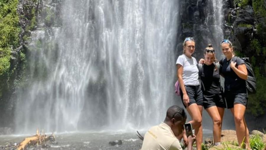 At Marangu Waterfall