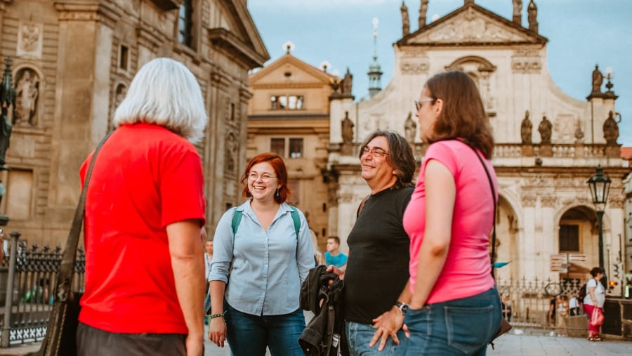 Tourists enjoying the tour