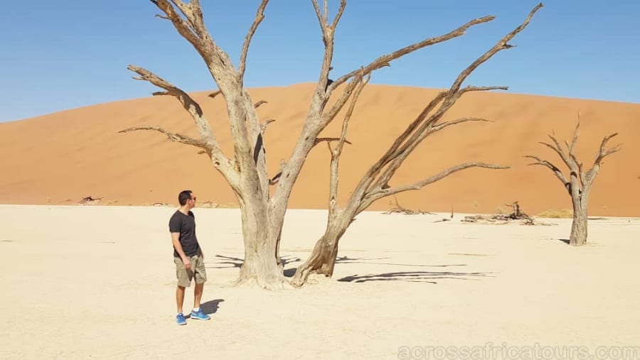 Traveller on a Namibia Sightseeing Safari
