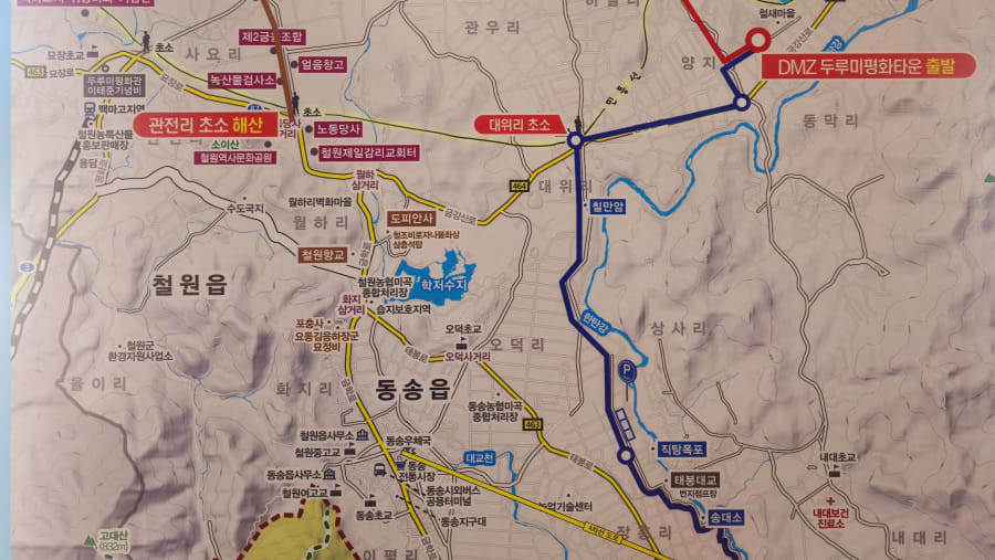 Cheorwon DMZ tour  map