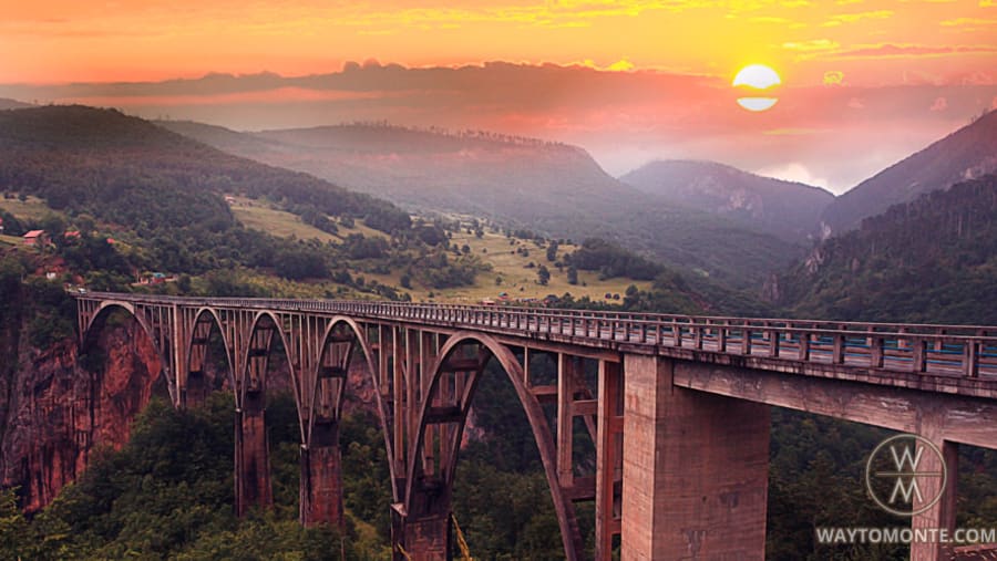 Enjoy picturesque views at the Tara Bridge