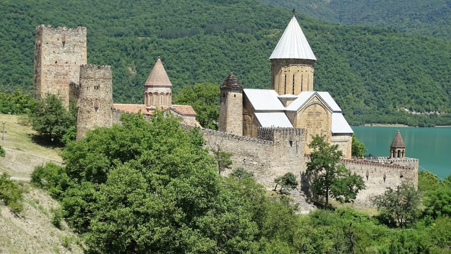 Make your way to Ananuri Castle in Georgia
