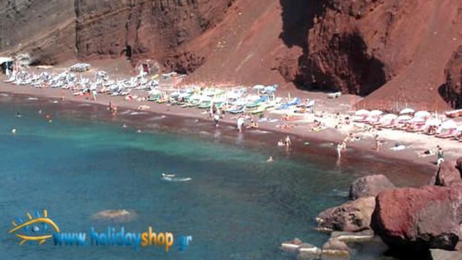 Playa Roja Beach, Santorini