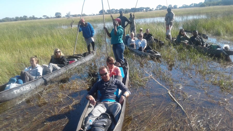 Mokoro (canoe) ride on the Okavango Delta