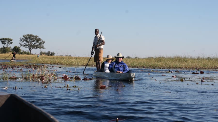 Mokoro (canoe) ride on the Okavango Delta