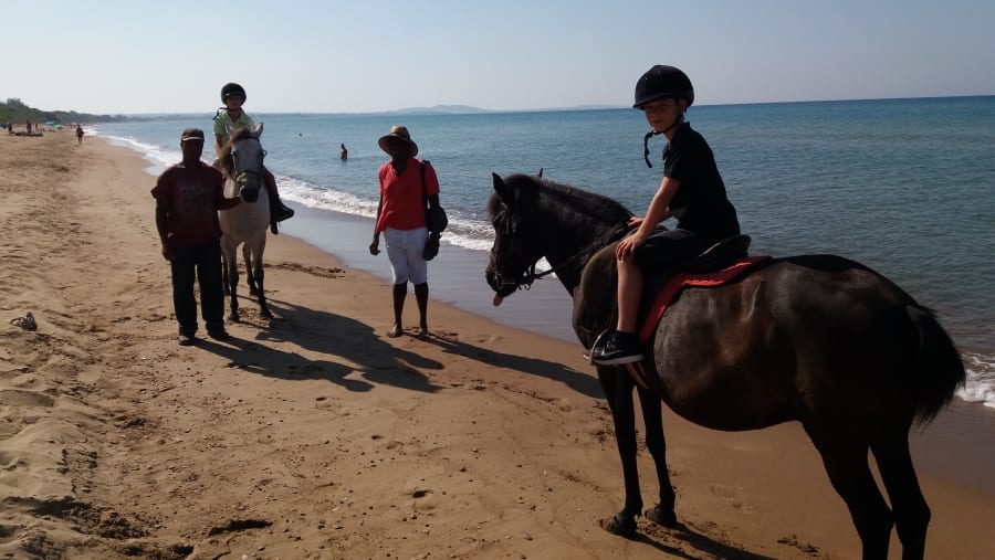 Horse riding on the beach